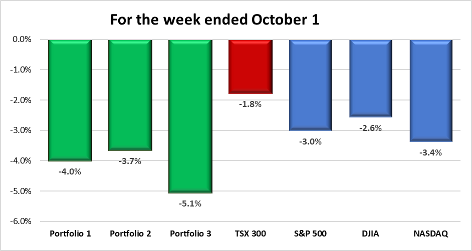 Weekly Portfolio & Index performance
