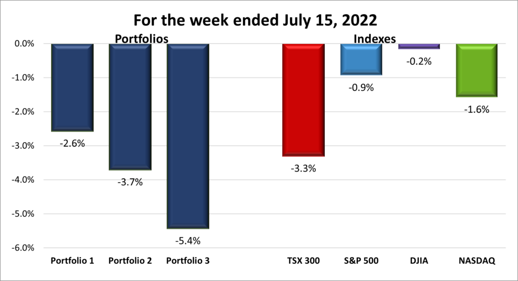 Weekly Portfolio & Index performance