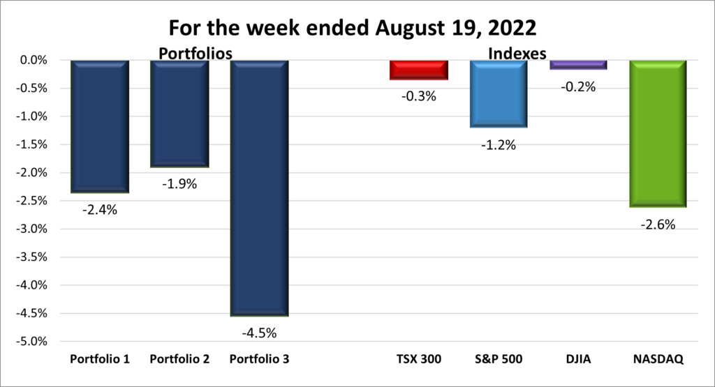 Weekly Portfolio & Index performance