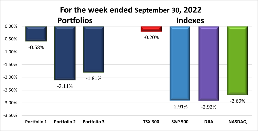 Weekly Portfolio & Index performance