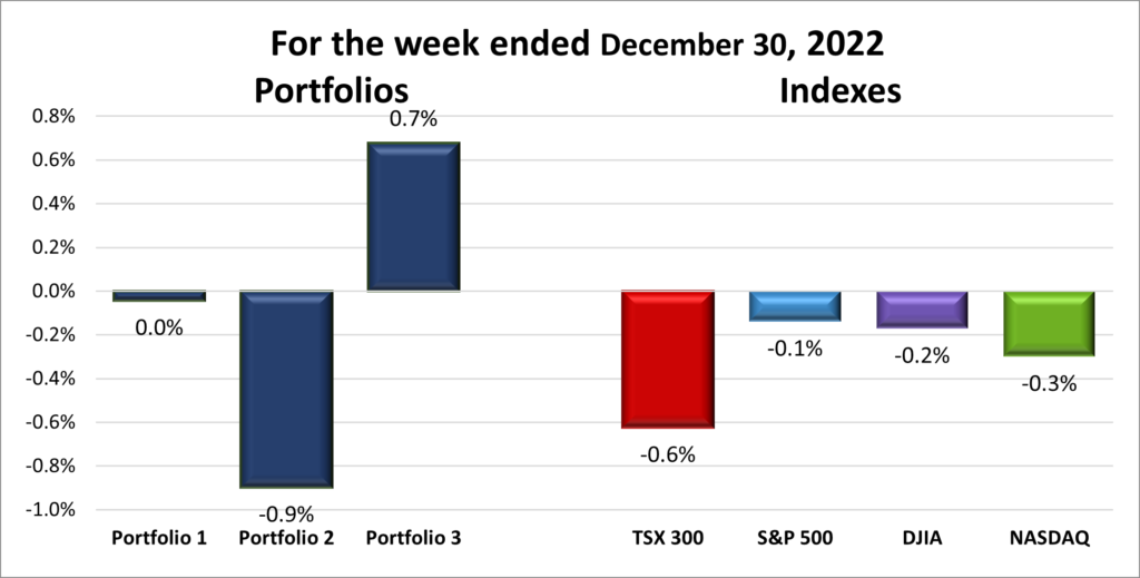 Weekly Portfolio & Index performance