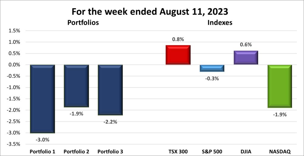 Weekly Portfolio & Index performance
