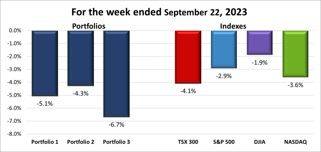 Weekly Portfolio & Index performance
