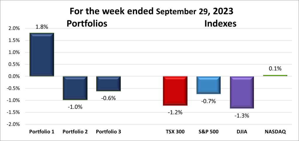 Weekly Portfolio & Index performance