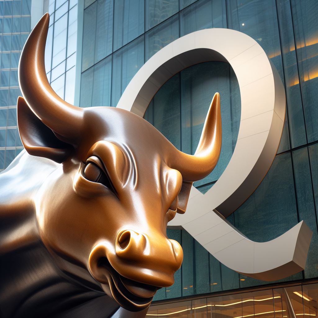 Quarterly Review with a bronze bull