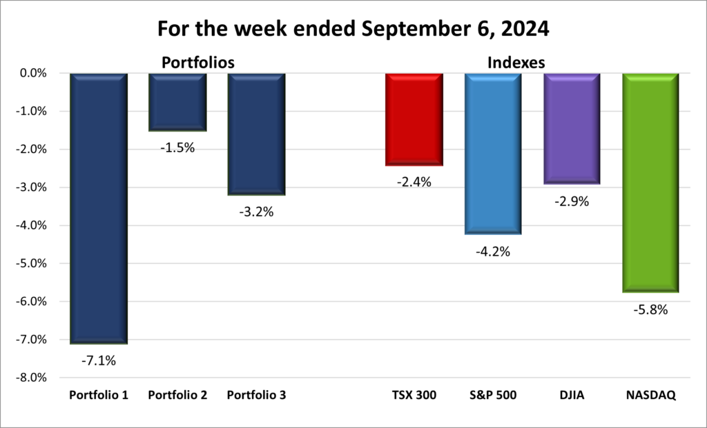 Weekly Portfolio & Index performance