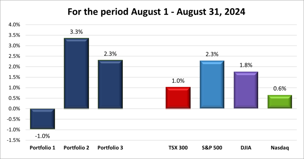 Monthly Portfolio & Index performance