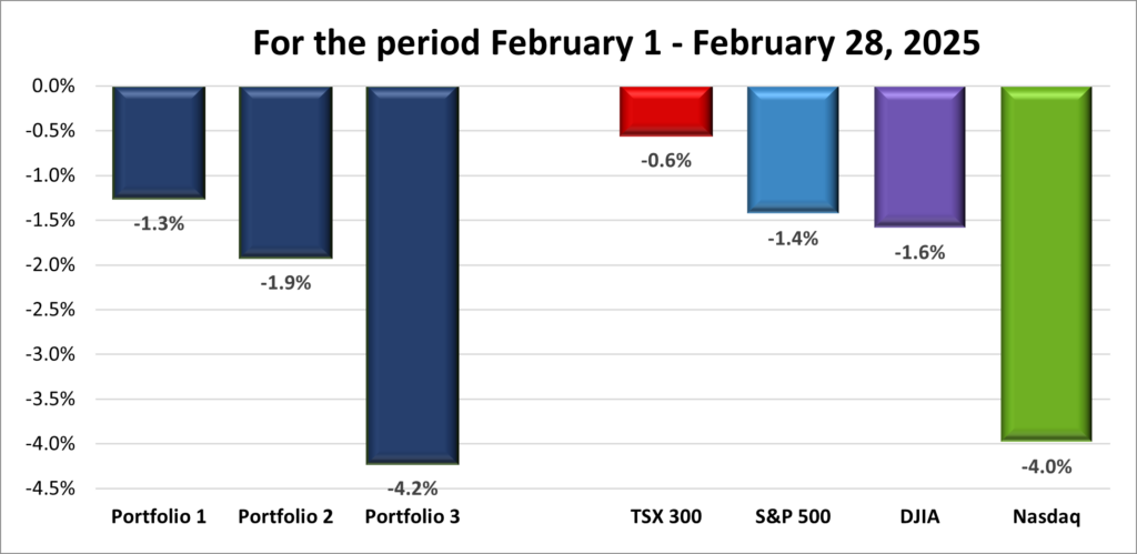 Monthly Portfolio & Index performance