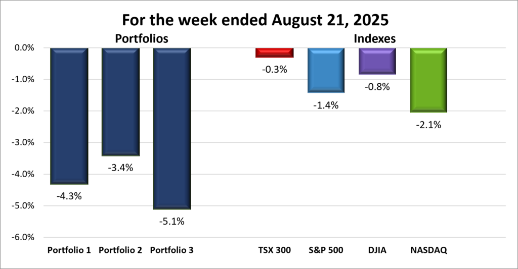 Weekly Portfolio & Index performance